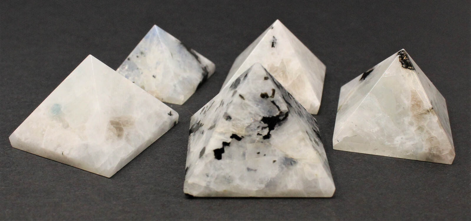 Rainbow Moonstone Crystal Pyramid, Medium 1″ – 1.25″ (Reiki Moonstone Pyramid)