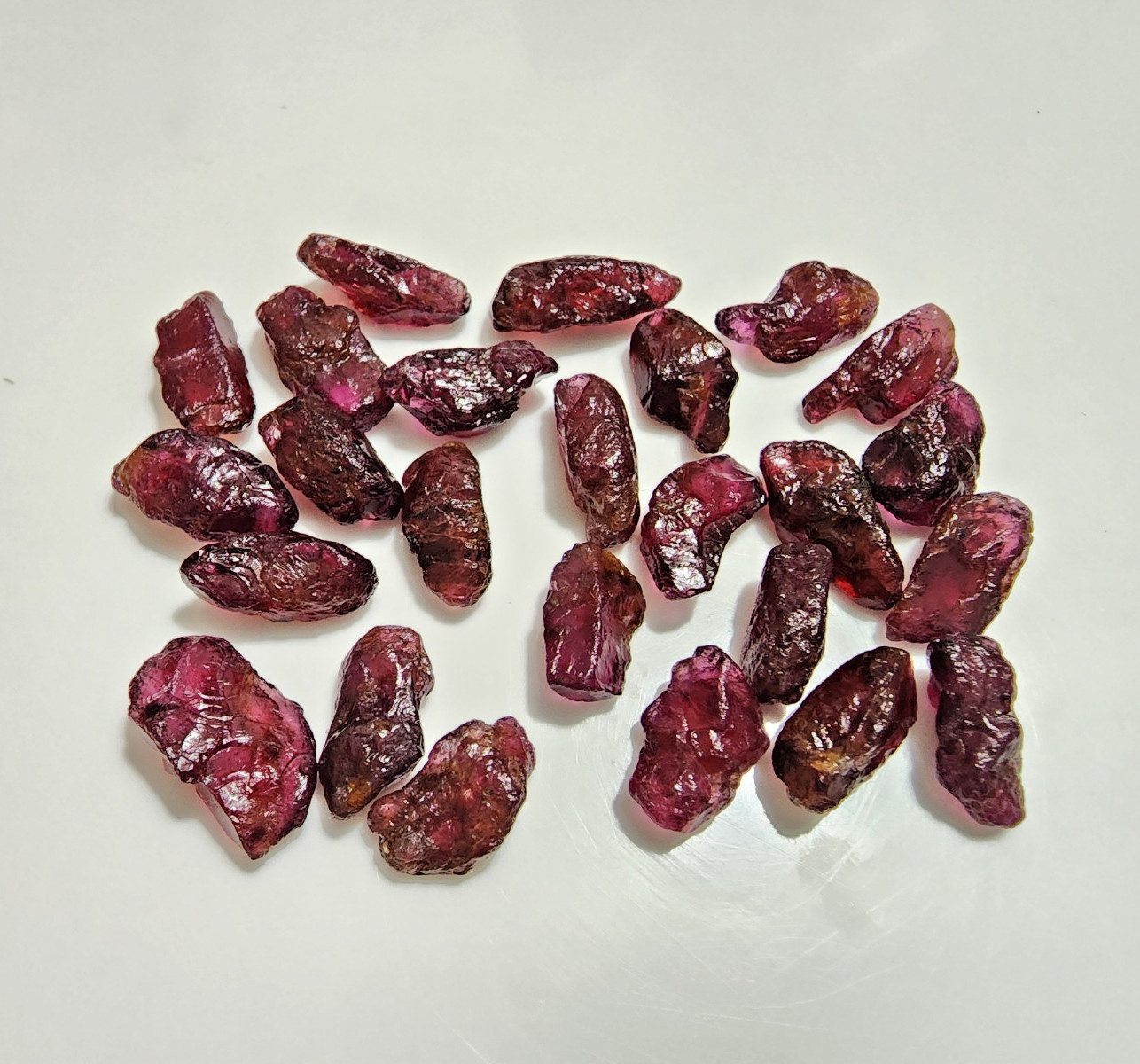 14-17mm Pink Garnet Rough 25 Pcs Pretty Pink Garnet Gemstones For Jewelry Rough