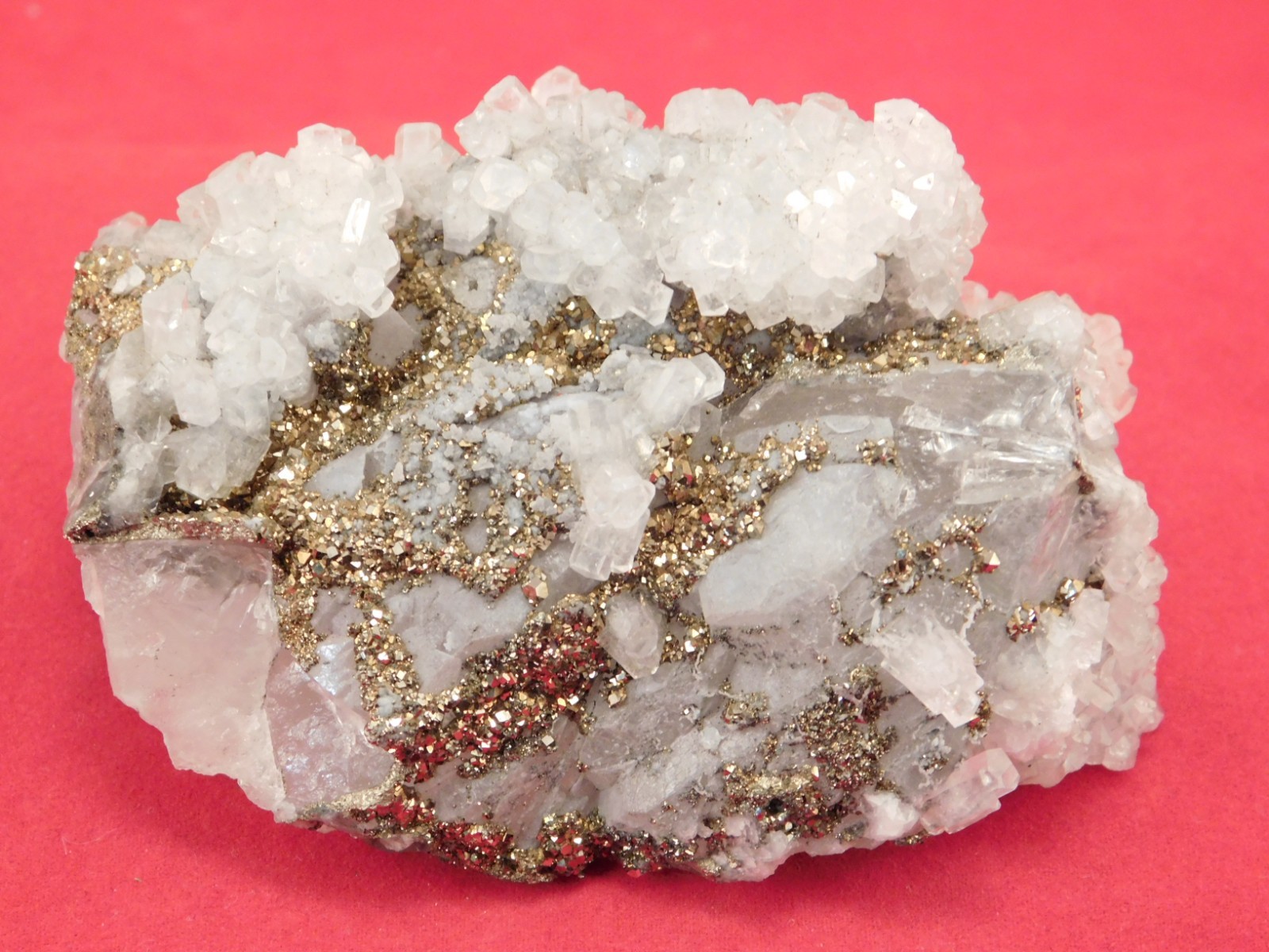 Terminated Calcite Crystals on Rainbow MARCASITE From Mexico 281gr