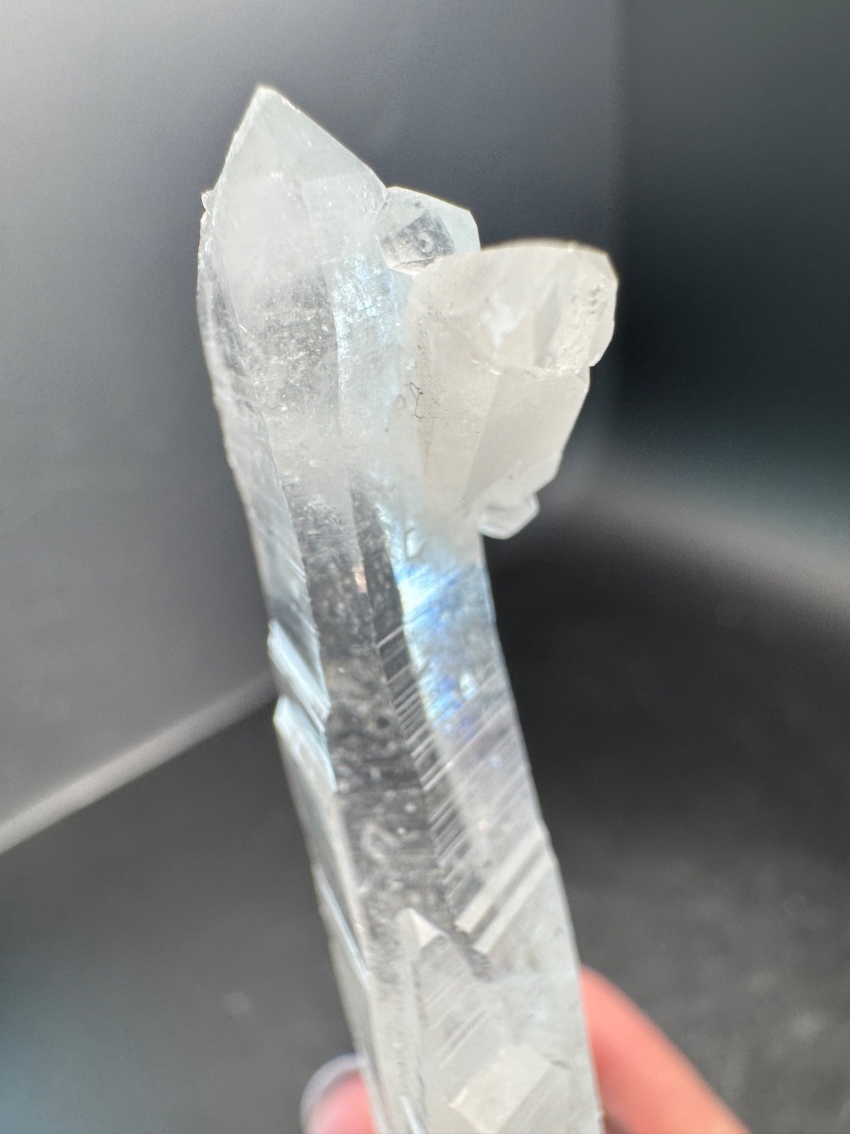 6528 Clear Quartz Crystal with Double Terminated Cross Crystal Brazil 20g