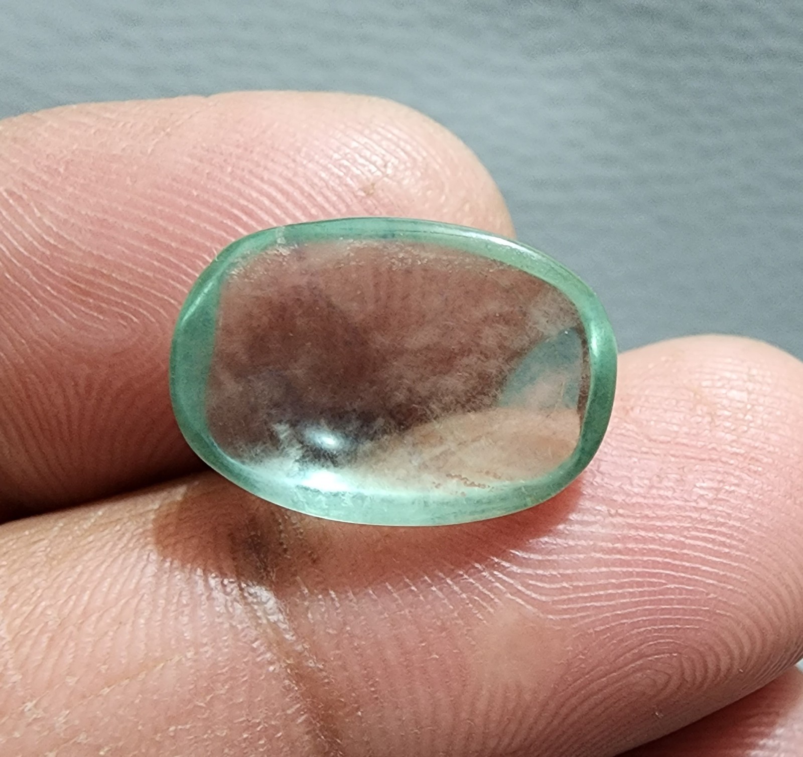 17.10ct AAA+ Quality Green Fluorite Oval Cabochon – Premium Natural Gemstone