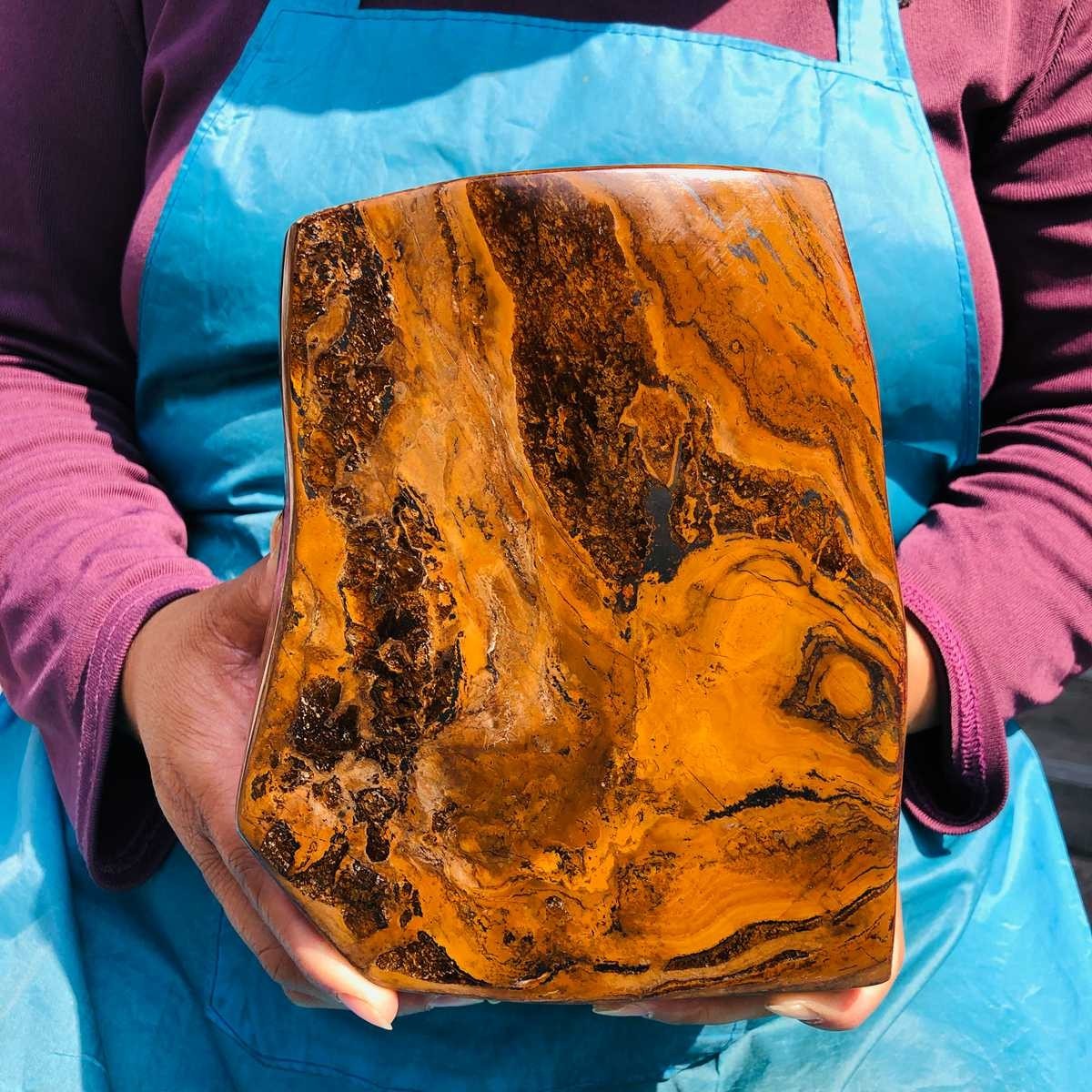 7.1 LB Natural Tiger Eye Polished Specimen Home Decor Raw Healing Stone 5343