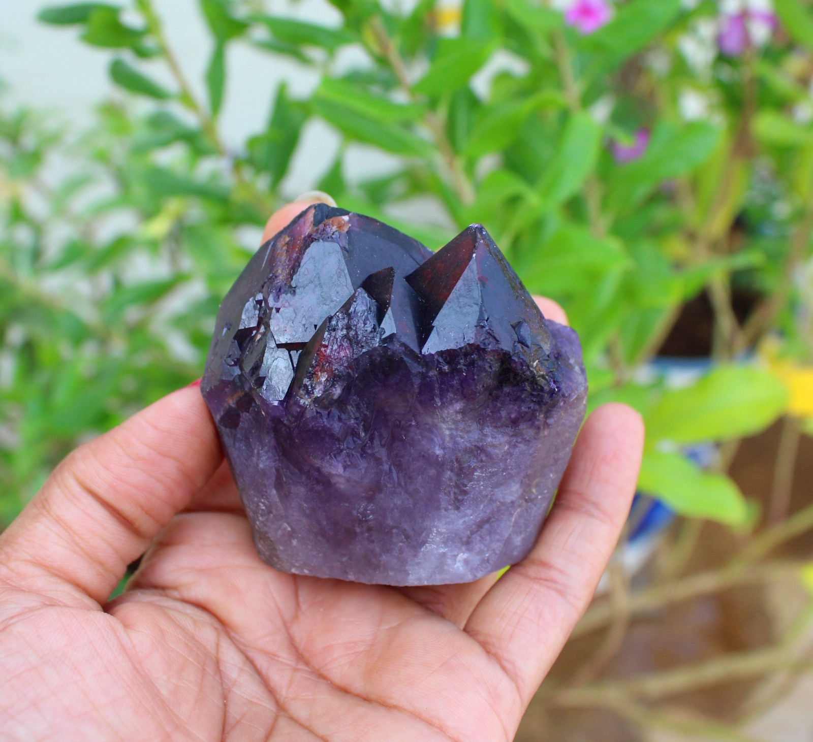 GLASSY AMYTHST NATURAL MINERALS SPECIMEN INDIA