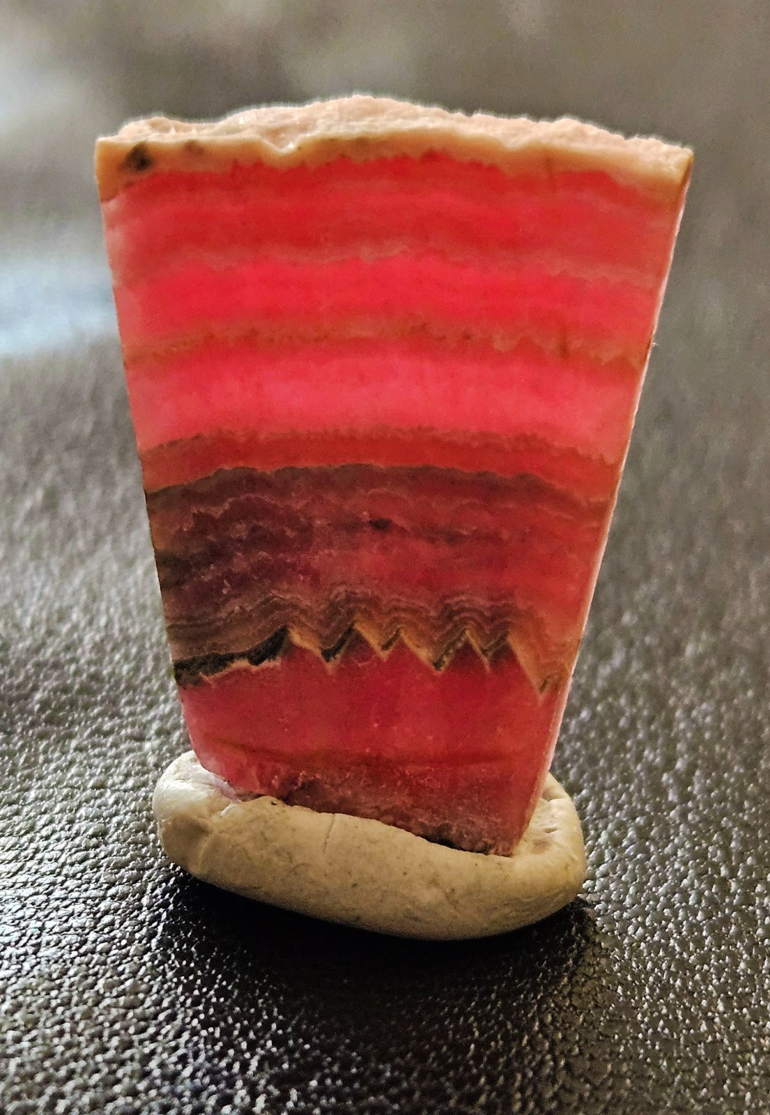 Rhodrochrosite Stalactite “Fan” Slice – Argentina#2