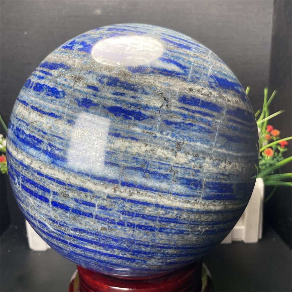 27.5LB 7.3″ Large Lapis Lazuil Sphere Ball Quartz Crystal Healing Reiki Energy