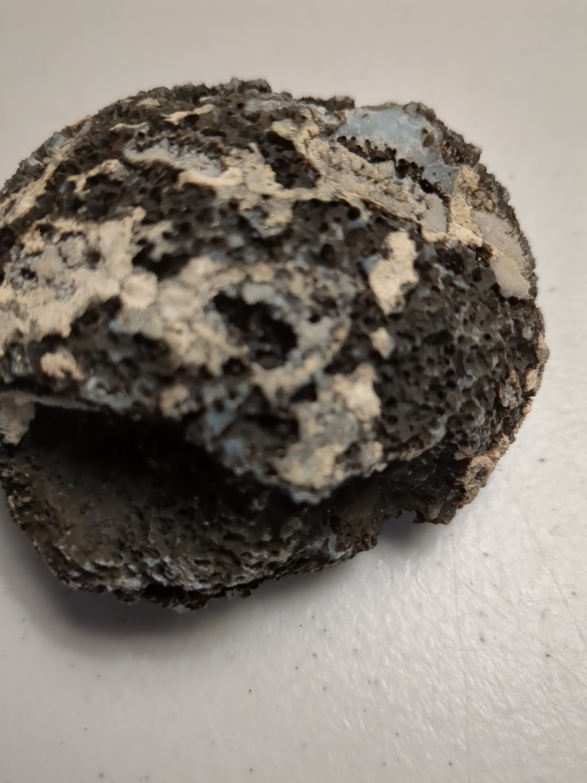 Blue Gray Circular Geode Crystal