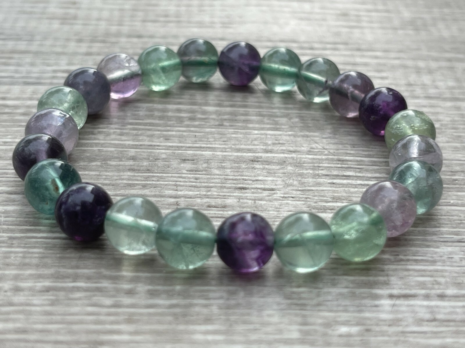 Grade A++ Fluorite Crystal Bead Bracelet 8mm, Genuine Fluorite Gemstone Bracelet