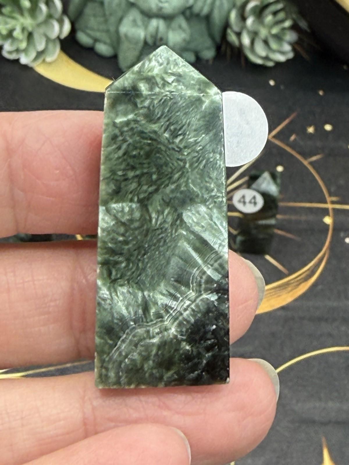 Natural Seraphinte Mini 4-sided points great patterns on these Free shipping
