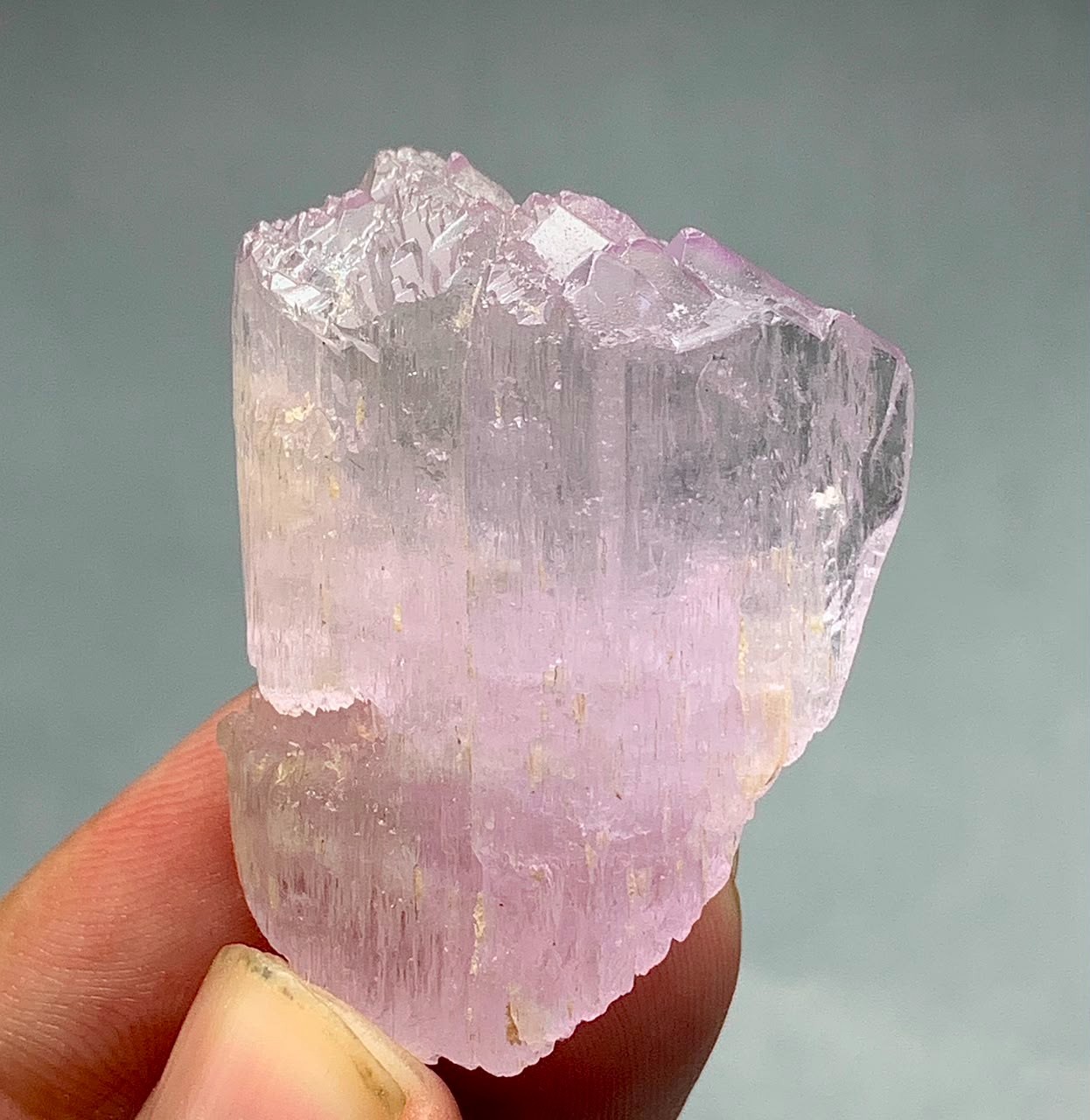 127 Carat Natural Etched Pink Kunzite Crystal From Afghanistan