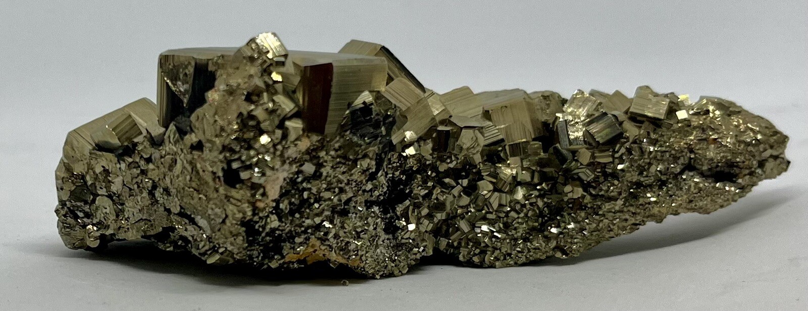 Rhombic PYRITE Crystal Cluster 100% Natural From Peru