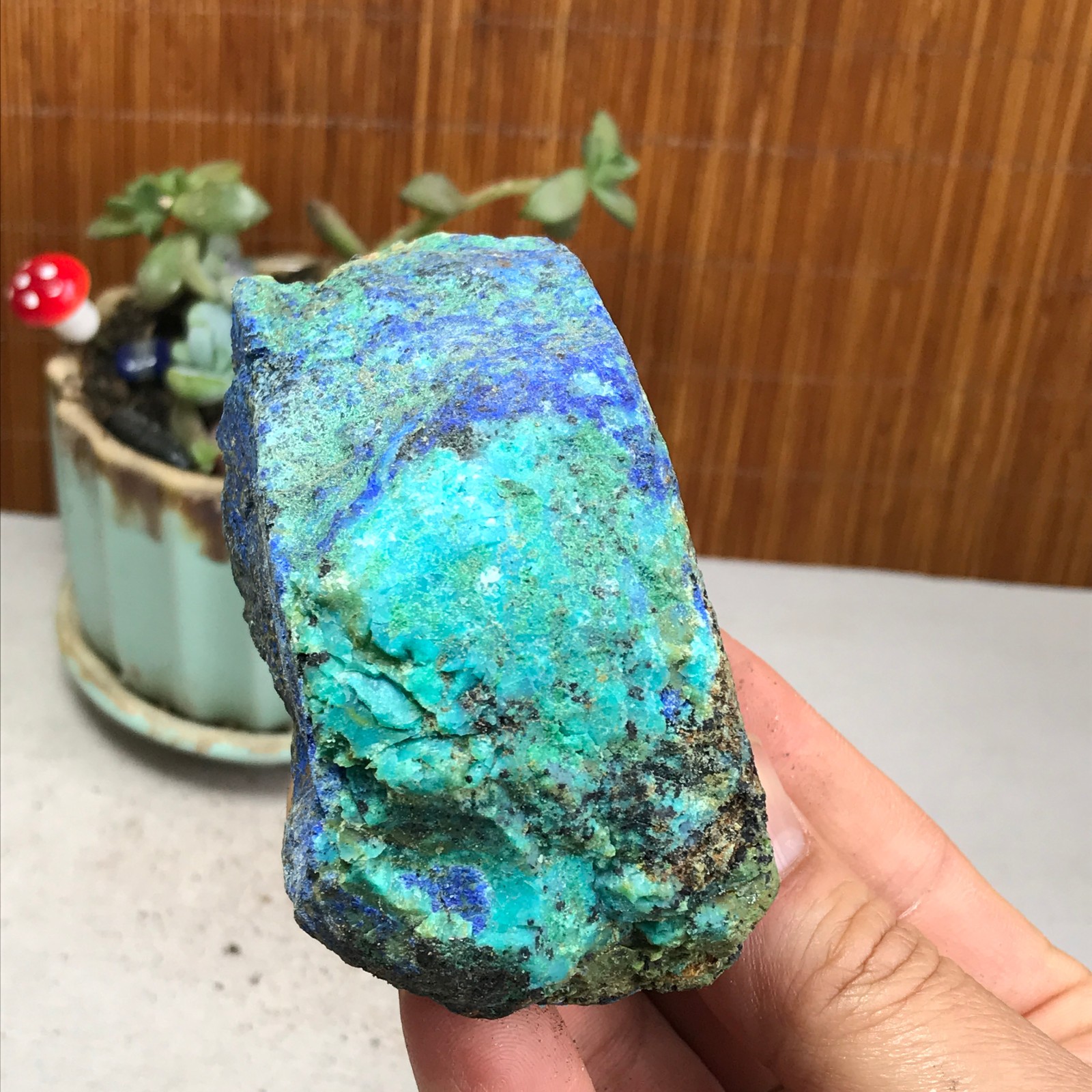 252g Natural Azurite/Malachite gemstone Rough original Crystal Specimen A5061