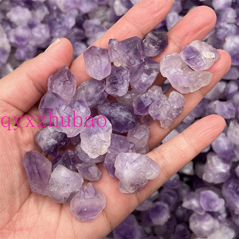 Natural Amethyst Rough Quartz Crystal Mineral Specimens Reiki Healing 8-12pcs