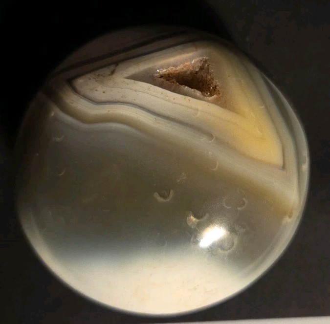 Orca Agate Chalcedony NEW Polished Tumbled Palm Stone Approx. 3×3 Inches Druzy