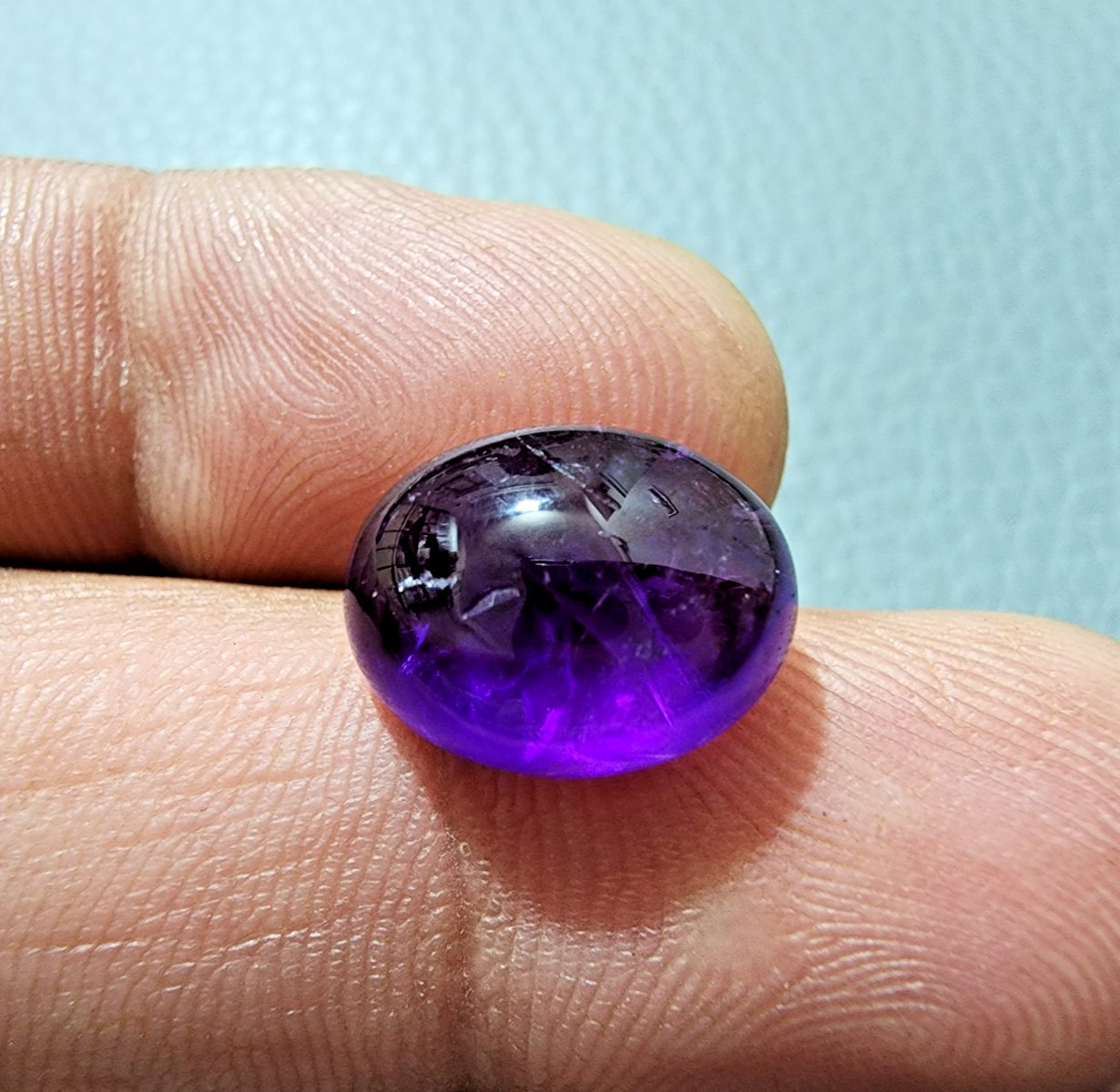 7.80 Crt Natural Purple Amethyst Gemstone Purple Amethyst Oval Shape Cabochon