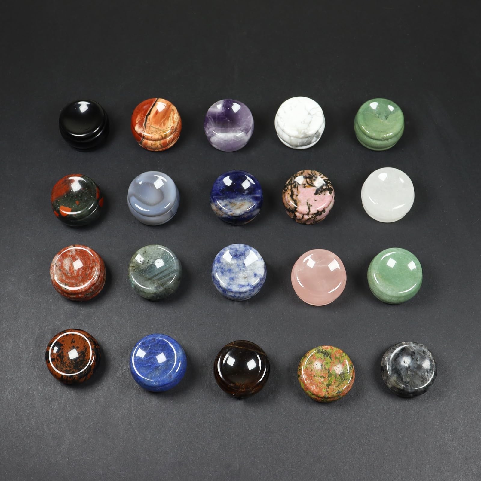 Crystal Sphere Holder for Ball, Mix 6PCS Gemstone Sphere Stand, Natural Hand …
