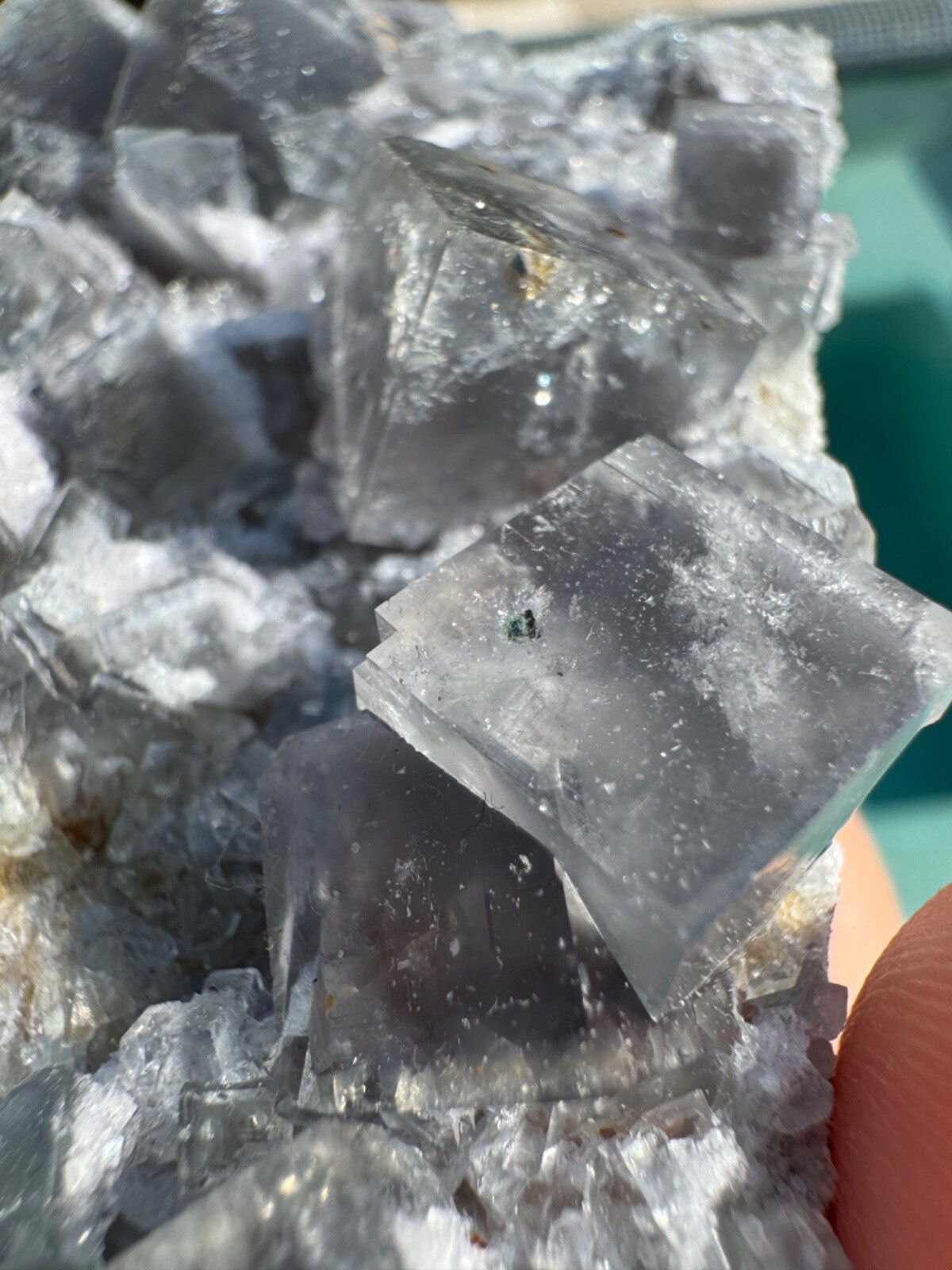 Rare Beijing Blue Cubic Fluorite 204g