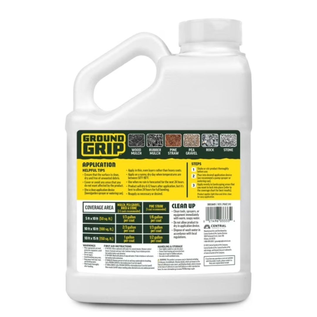 Ground Grip Mulch & Rock Bonding Glue for Landscaping 1 Gallon