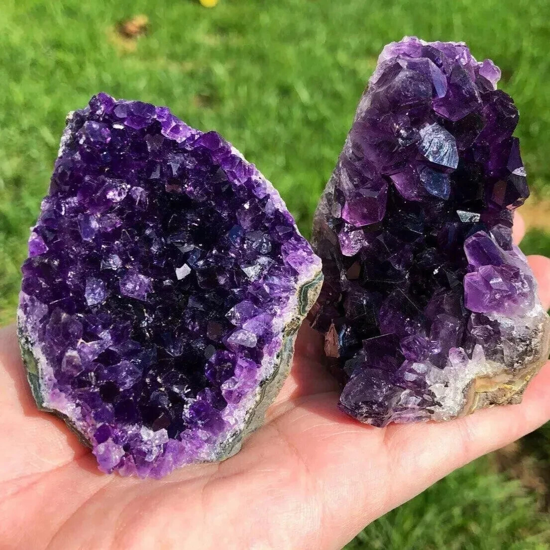 80-100g Raw Amethyst Crystal Quartz Cluster Specimens Healing Reiki Ornaments