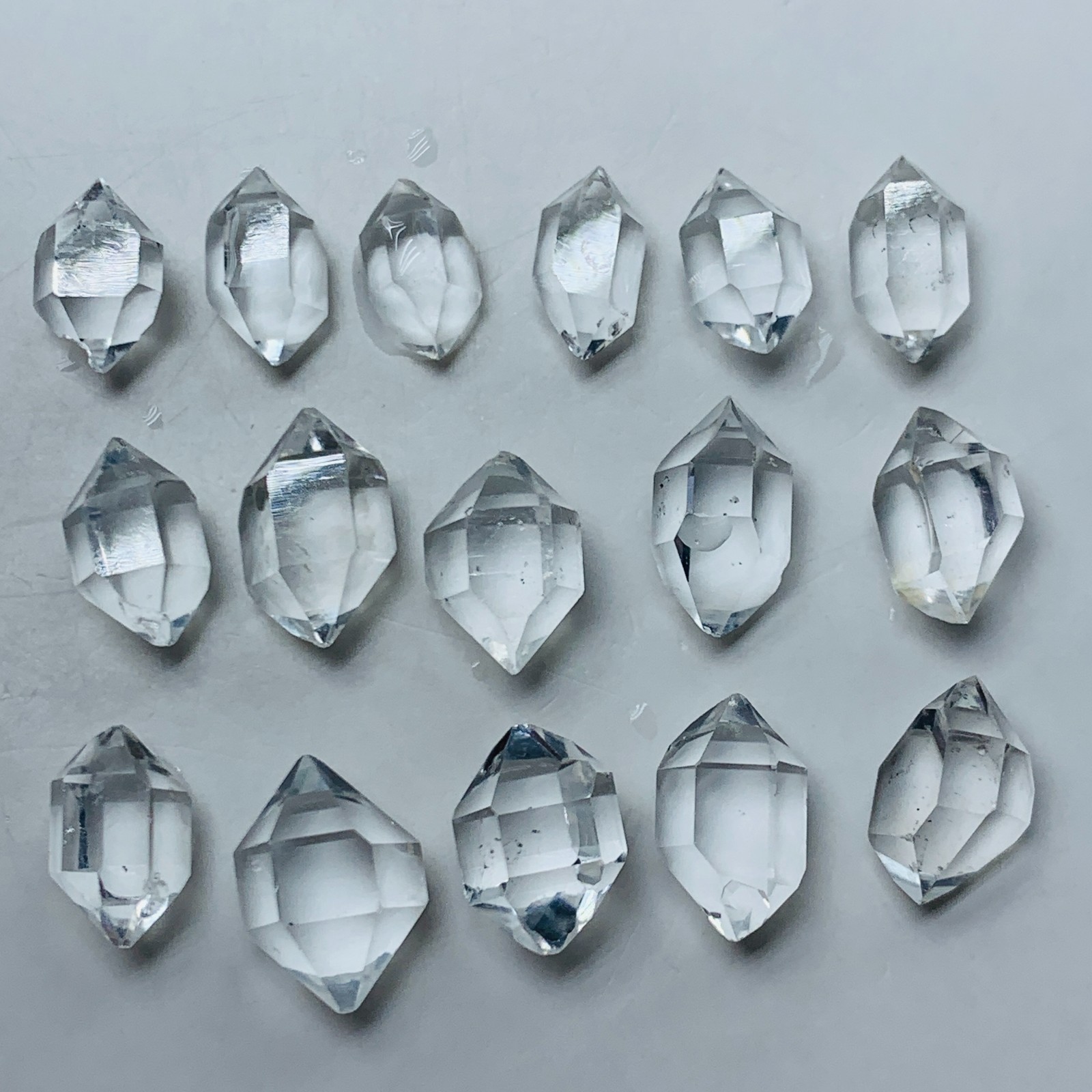 16PC small rare Herkimer diamond, quartz crystal, gemstone gift 20ct 8-10MM