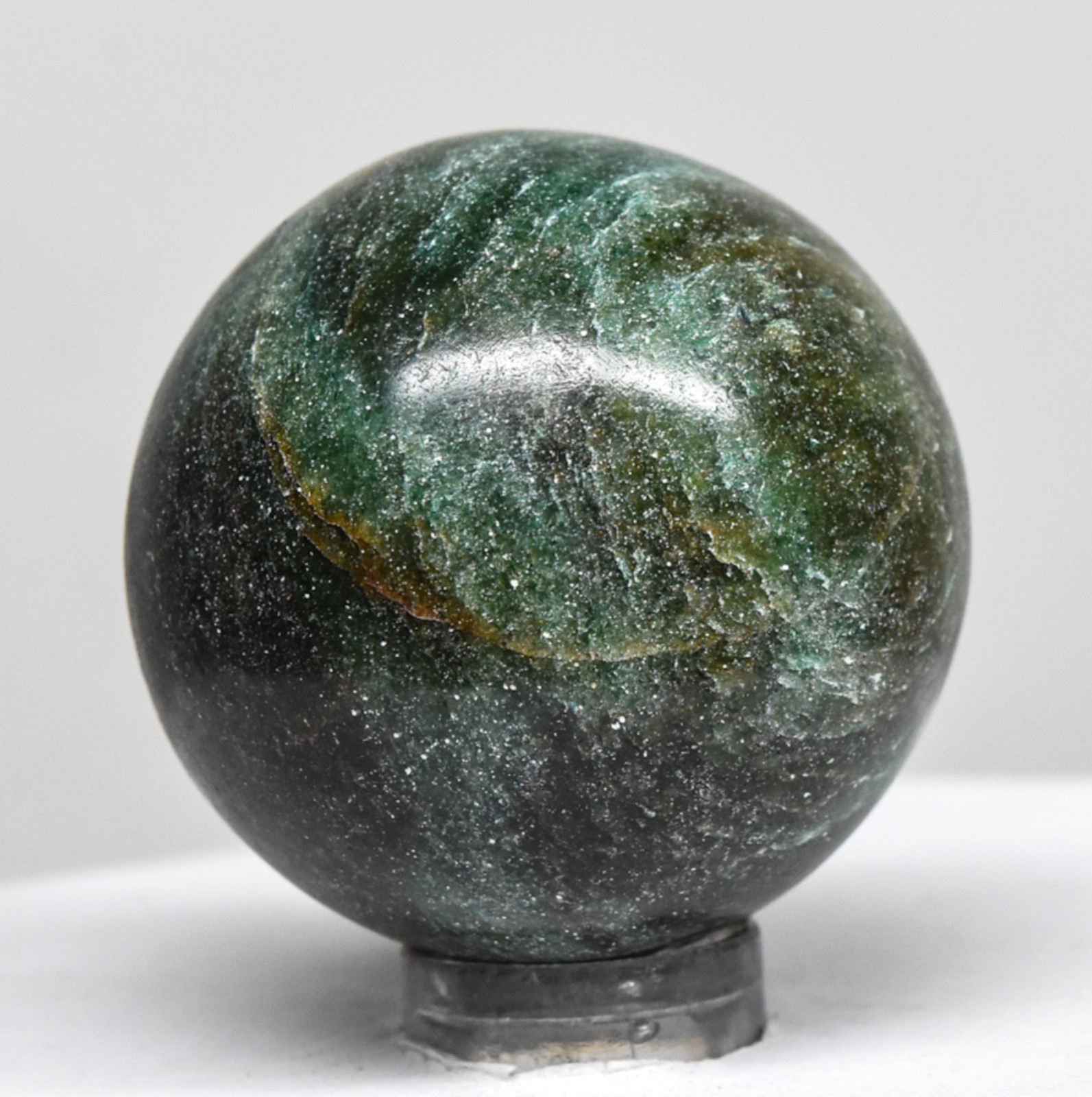 36mm 70g Dark Green Quartz Sphere Polished Natural Crystal Mineral Ball – India