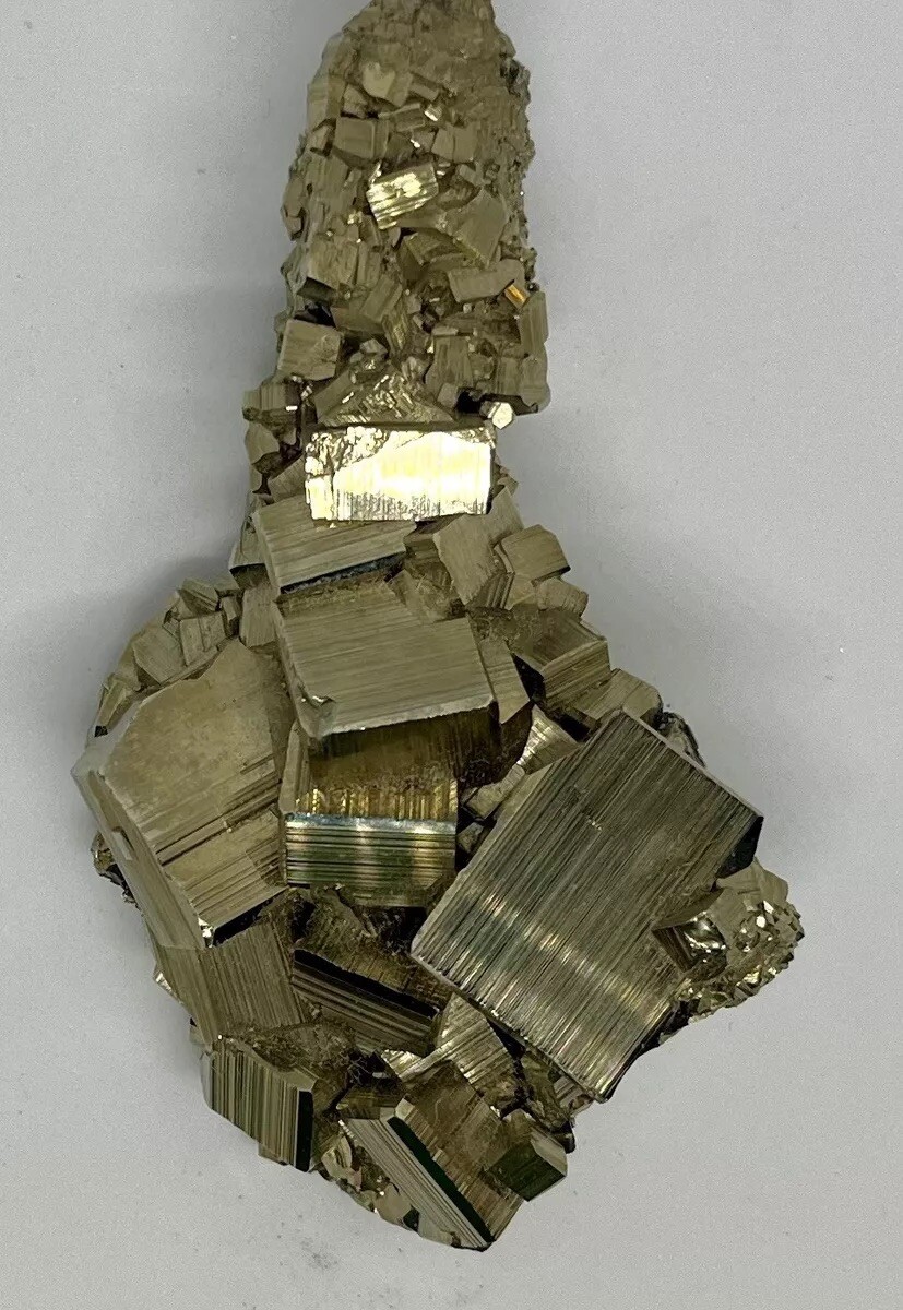 Rhombic PYRITE Crystal Cluster 100% Natural From Peru