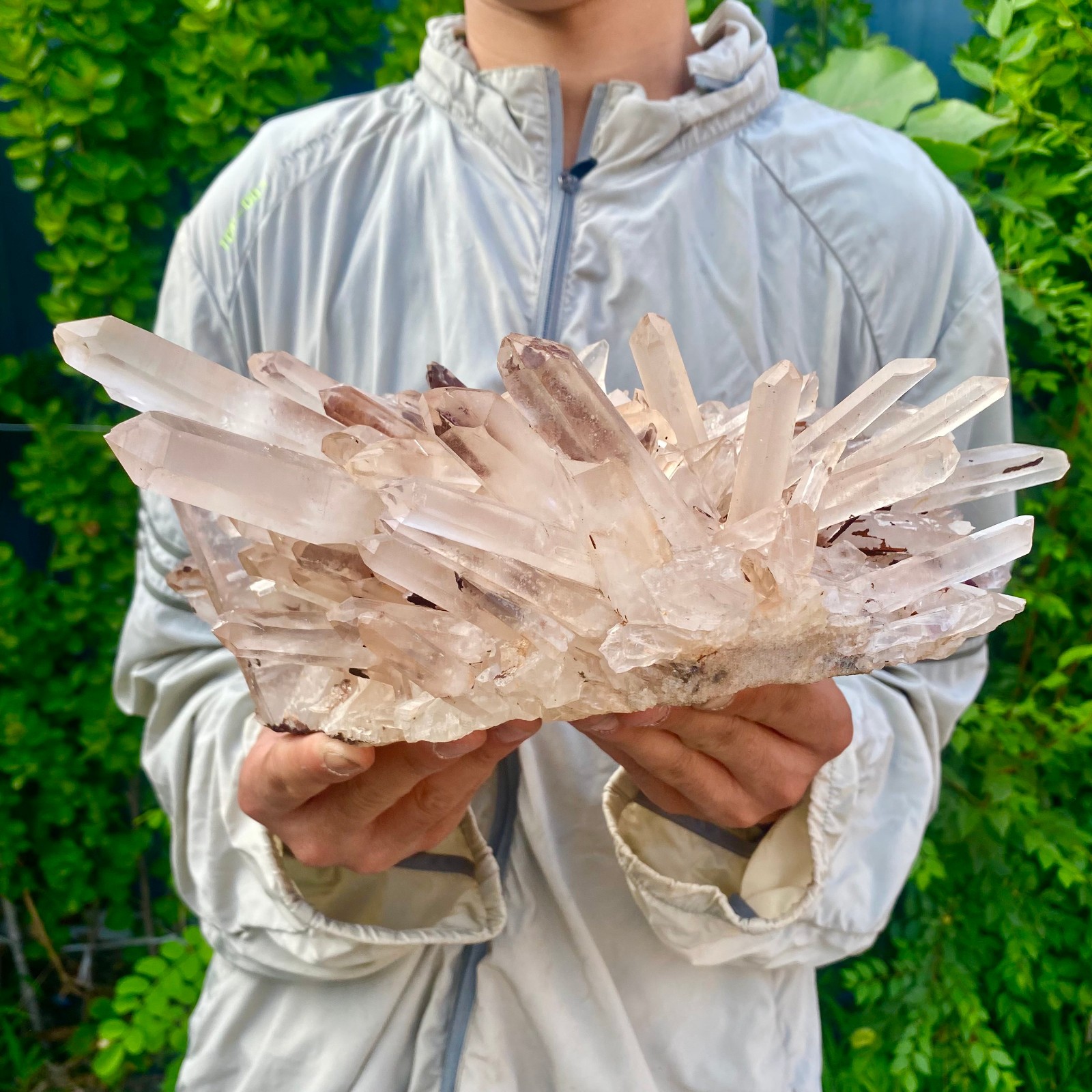 8.15LB Large Natural Clear White Crystal Quartz Cluster Energy Healing Specimen