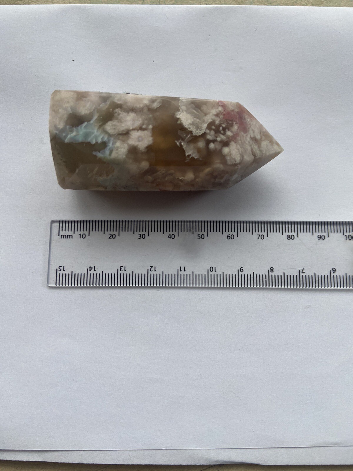 Flower Blossom Agate Crystal Tower Point 7-8cm Obelisk HIGH QUALITY DRUZY Polish
