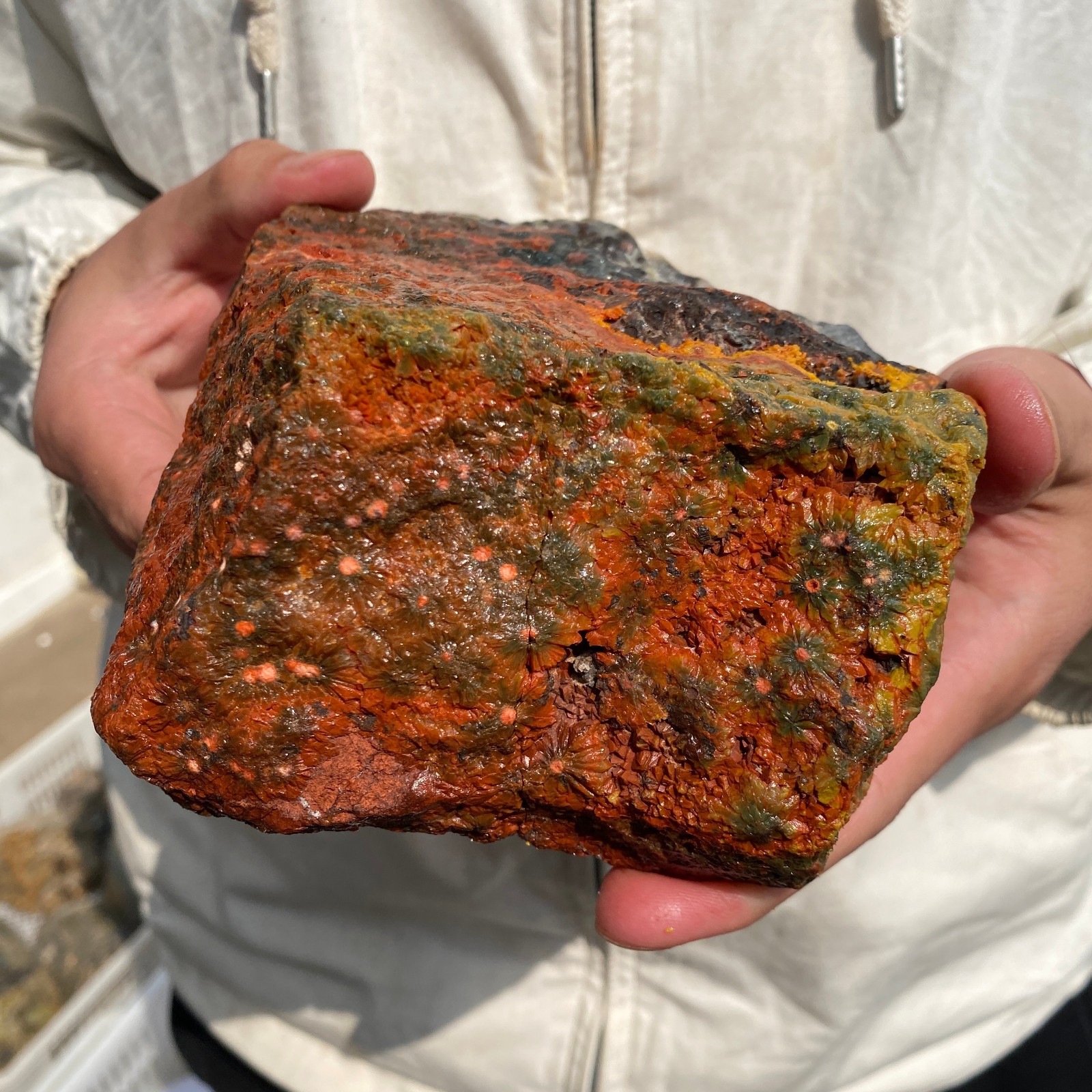3.4lb Raw Natural colourful ocean jasper quartz crystal rough mineral specimen
