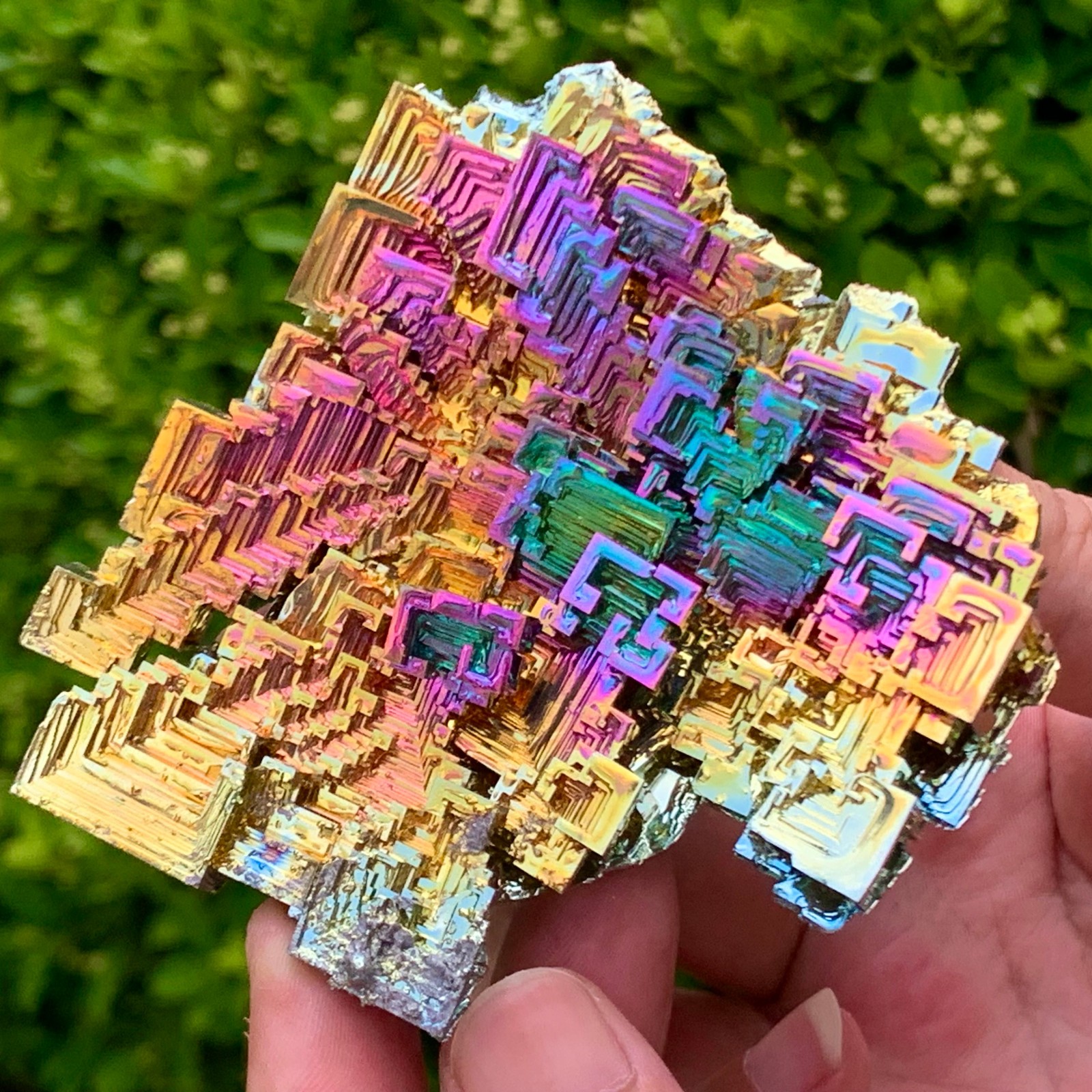 226G ram Bismuth rainbow crystal elementBi gemstone Mineral specimen healing