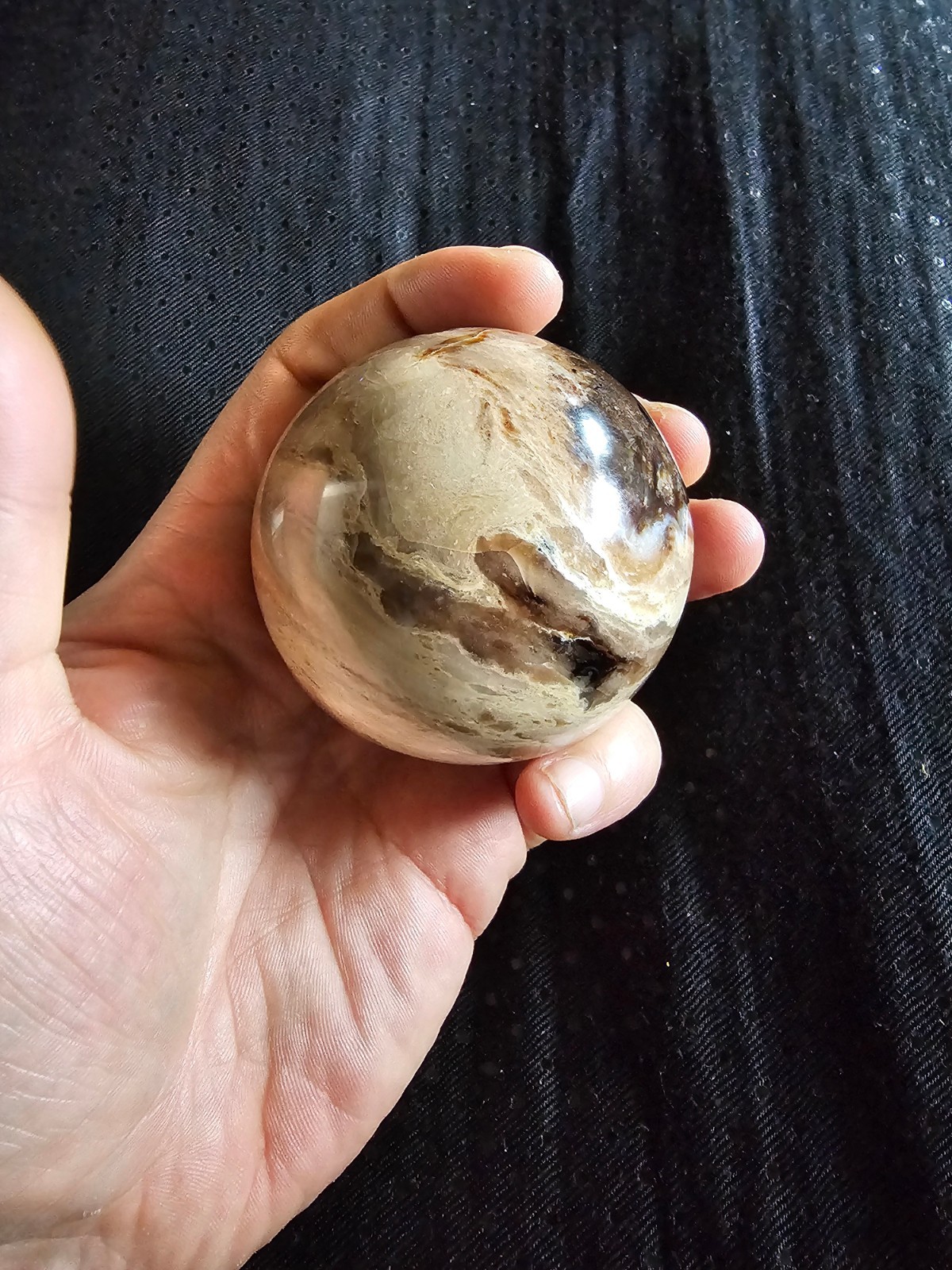 Polished Black Opal Sphere 2.5″ 11 oz Natural Gemstone Crystal Ball