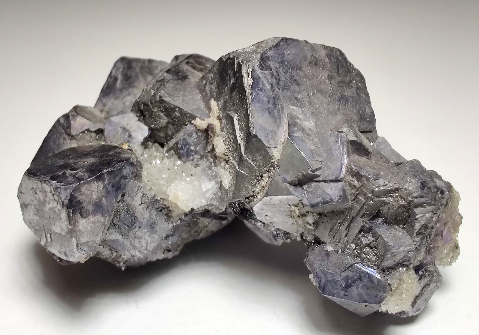 Galena crystals with Sphalerite, Fluorite etc. Cave-in-Rock, Illinois. 64 grams.