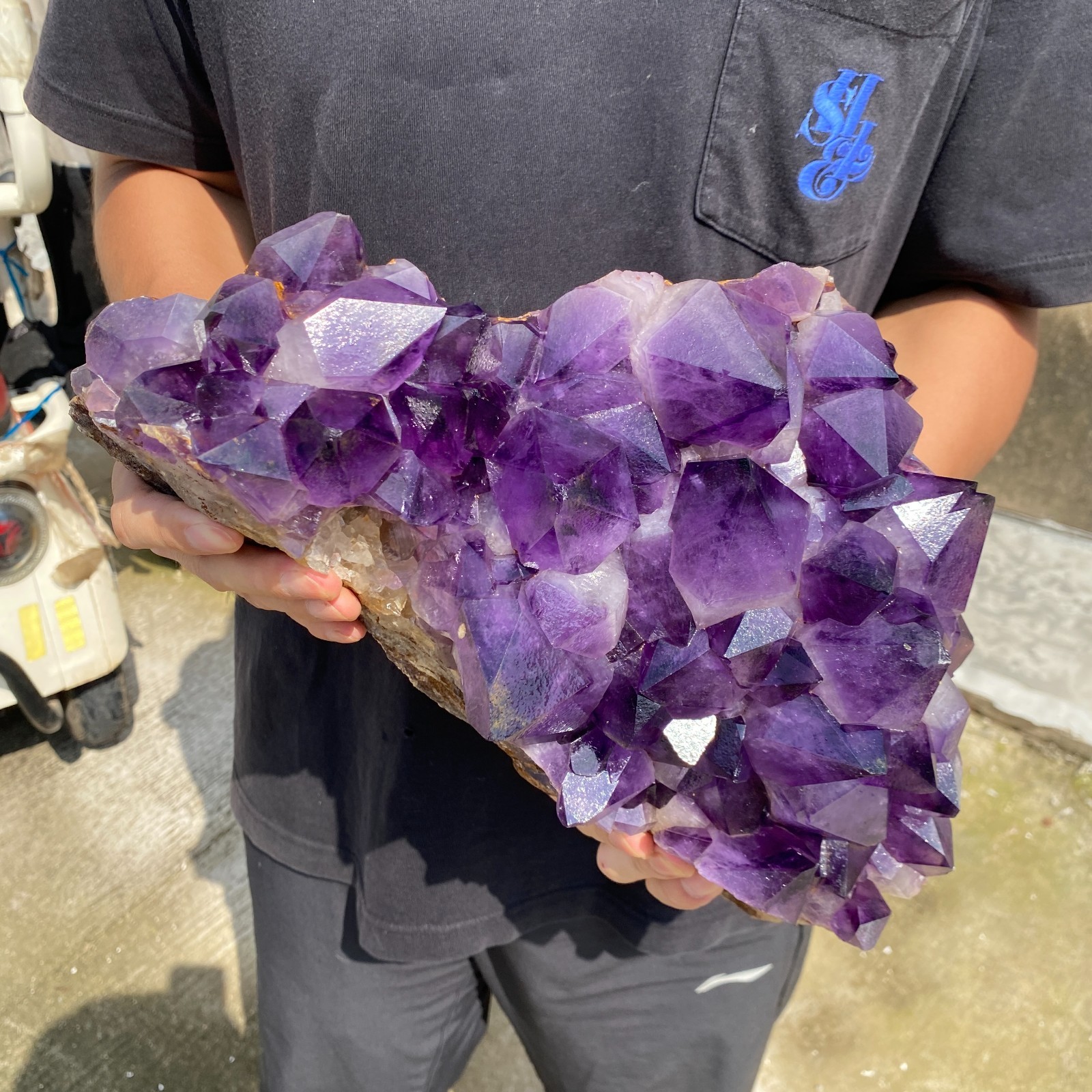 19.3LB Natural Amethyst geode quartz cluster crystal specimen Healing Specimen