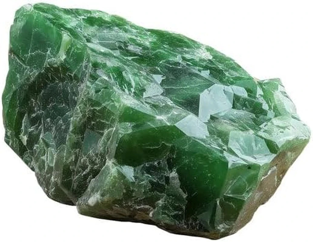 Green Jade Raw Crystals – Large 1.25-2.0” Natural Healing Stones for Luck, Prosp