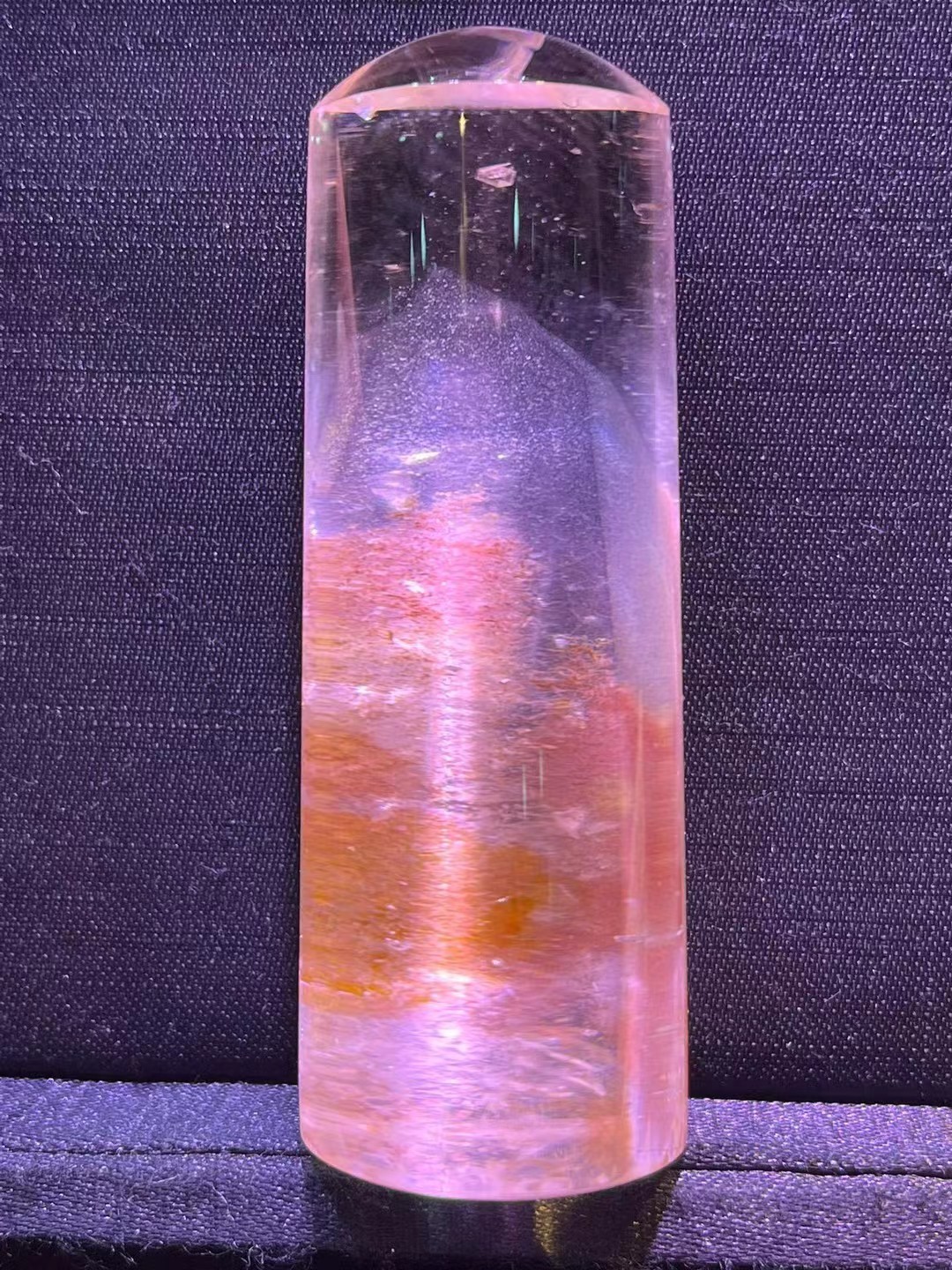 70*26mm A+++ Natural pink phantom Quartz carved Crystal Energy Pendant
