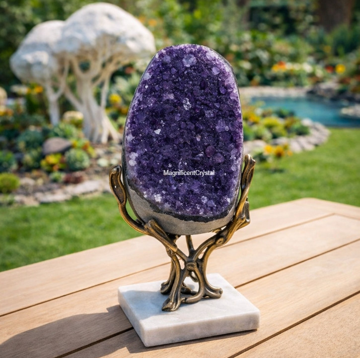 550G High Quality Natural Amethyst Geode Rough Cluster Crystal Specimen Decor