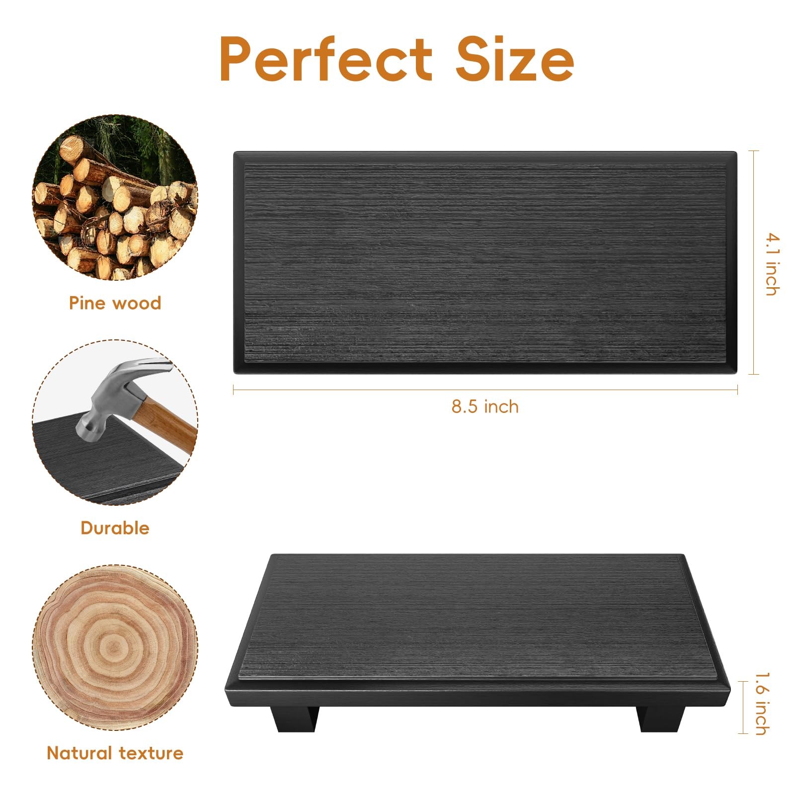 Bathroom Counter Organizer Wood Pedestal Stand Farmhouse Decorative Tray Soap…