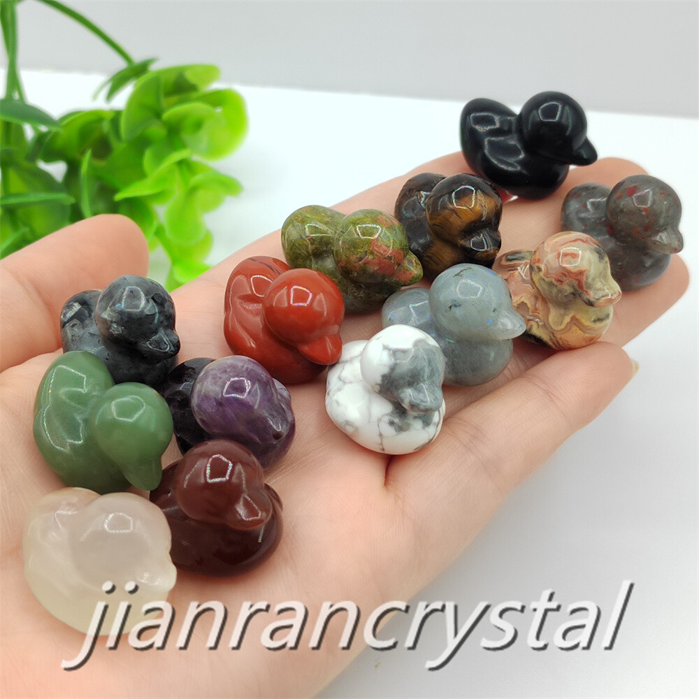 50pcs Mix Natural Quartz Crystal Duck Skull Carved Animal Skull Wholesale