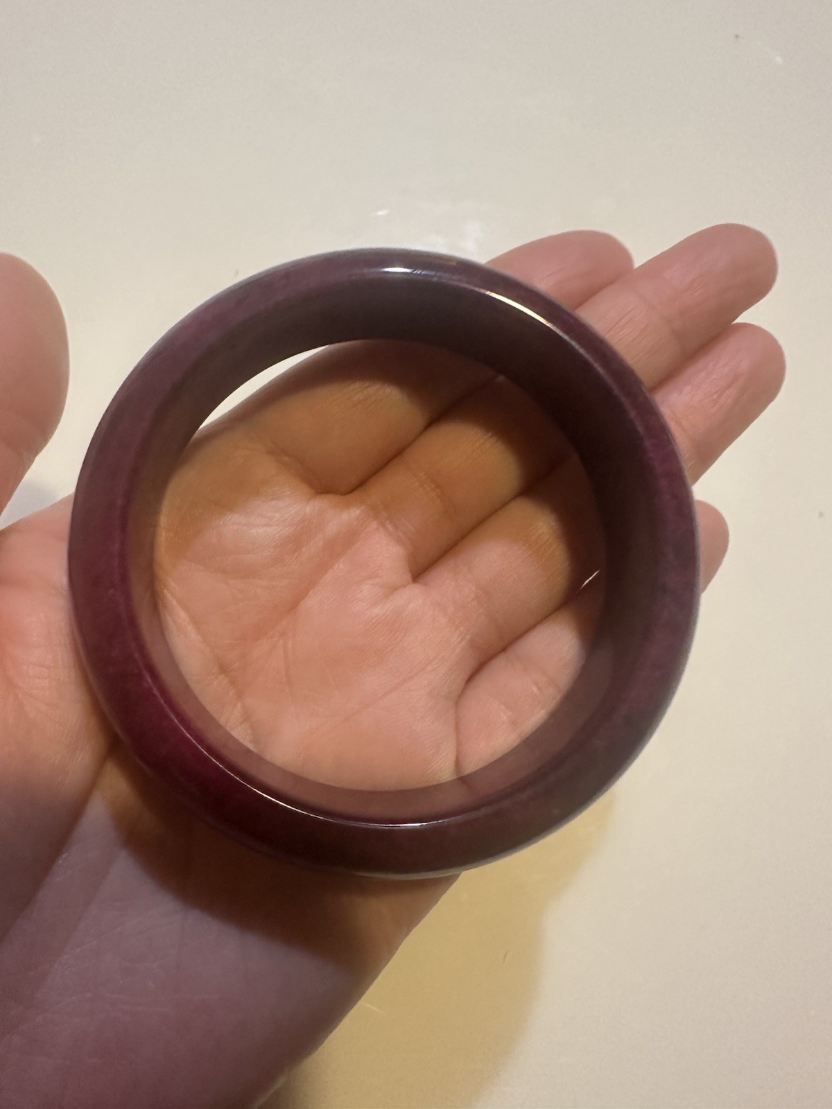 Natural Sugilite Bangle Bracelet 58mm Inner Diameter Purple Gemstone 16mm x 8mm