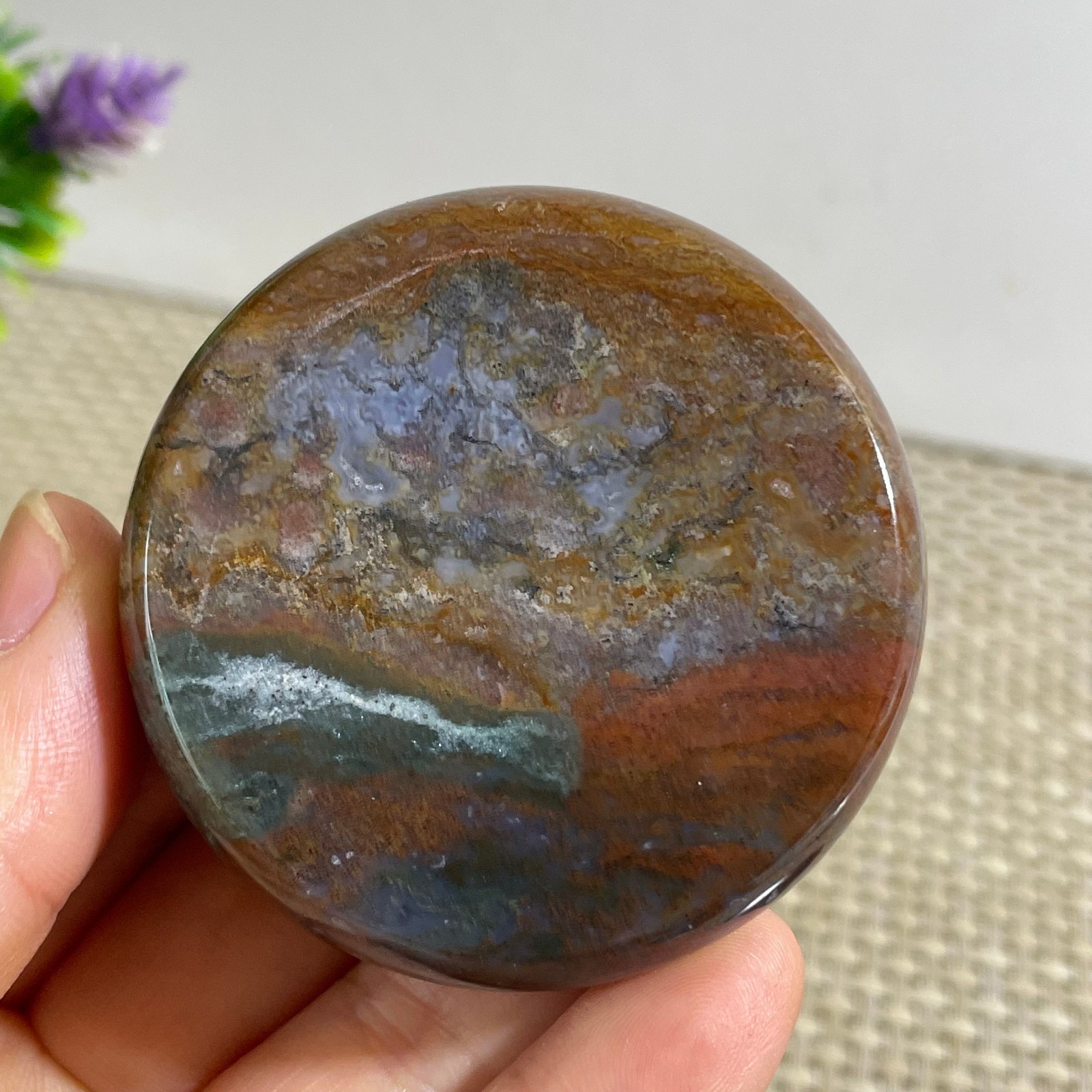 85g BEAUTIFUL NATURAL OCEAN JASPER STONE MINERAL MADAGASCAR