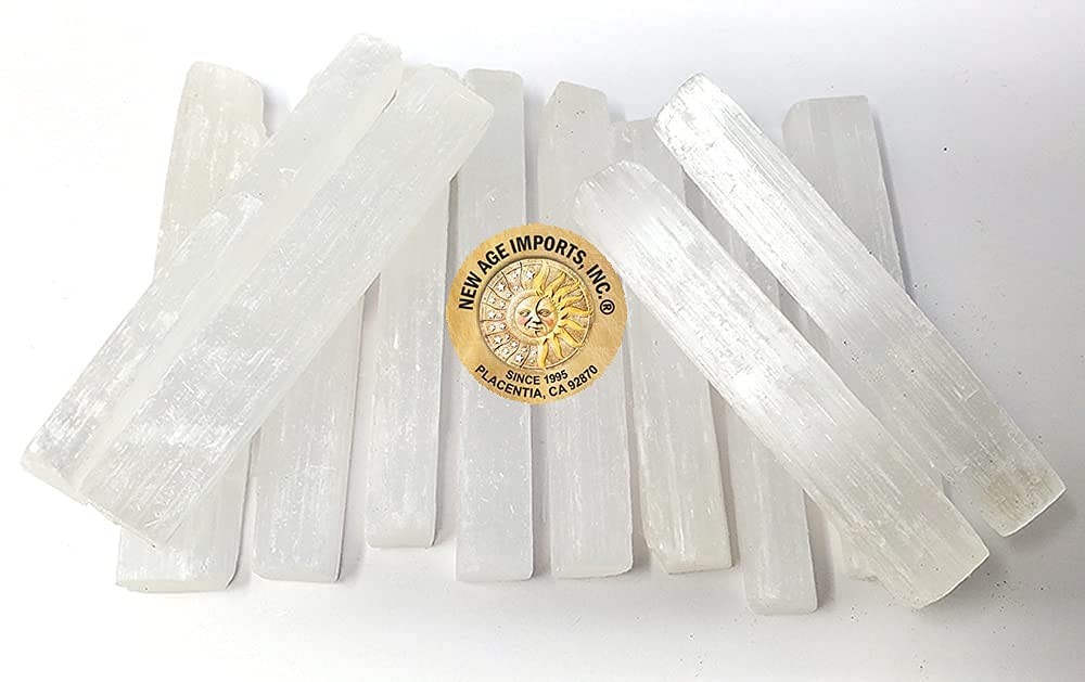 New Age Imports, Inc Premium Quality Selenite Sticks 3 4 Long 1 LB Great Wicca