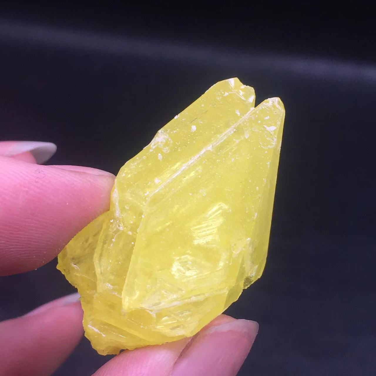 Natural Sulfur Sulphur Quartz Crystal Cluster Specimen Reiki Raw Gemstone 1Pc