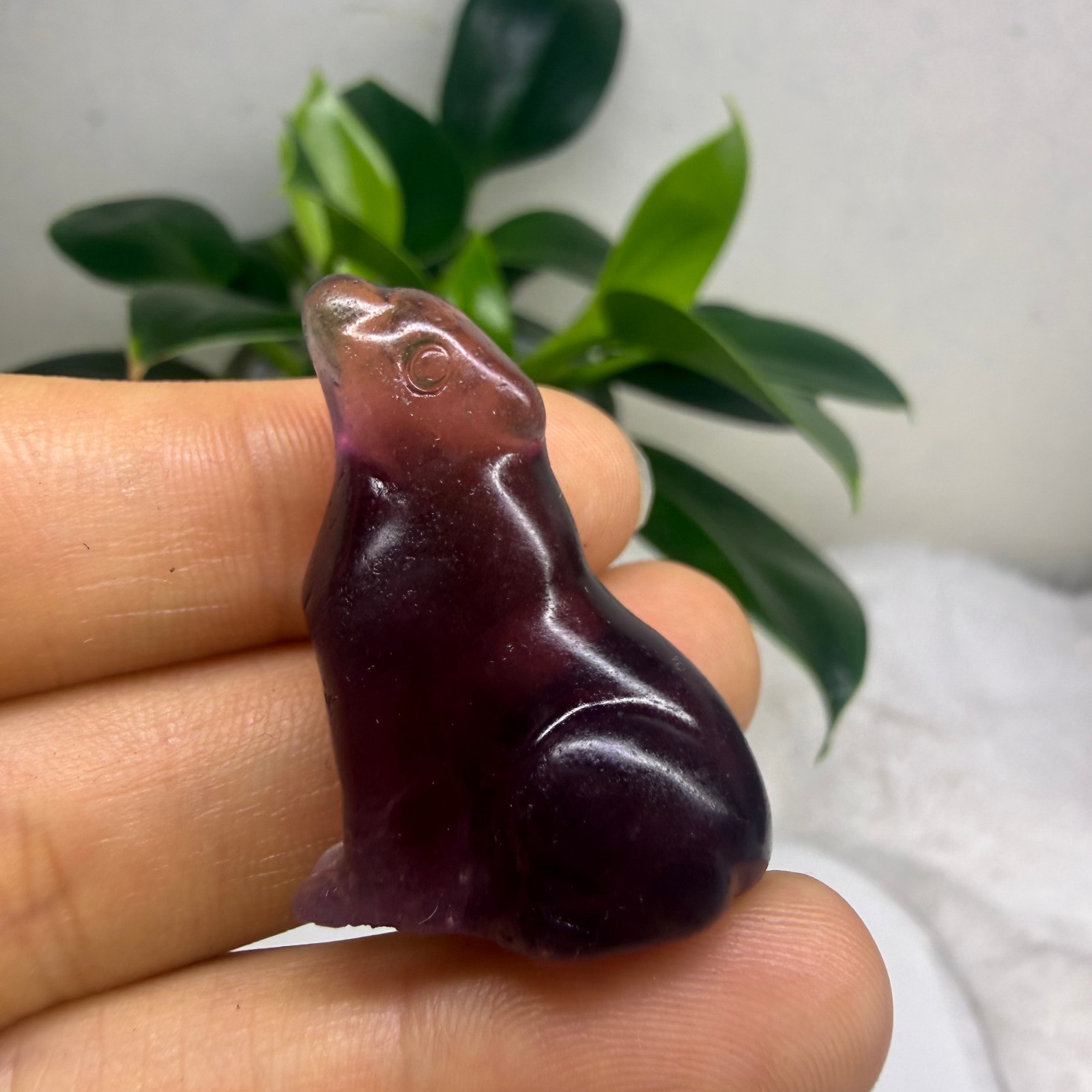 5pc 1.4″ Natural Mixing Quartz Crystal Carved Wolf Reiki Heal random