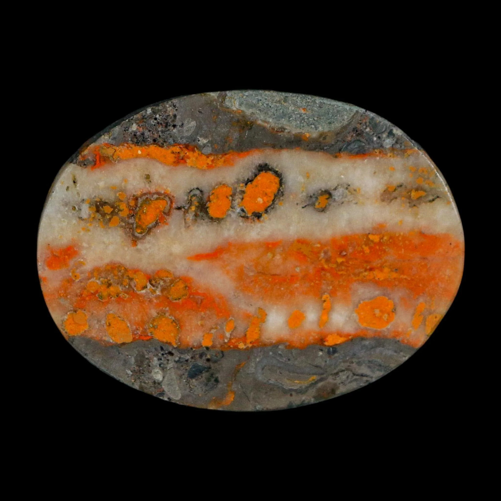1.9″ Bumblebee Jasper Natural Polished Mineral Palm Stone Java Indonesia