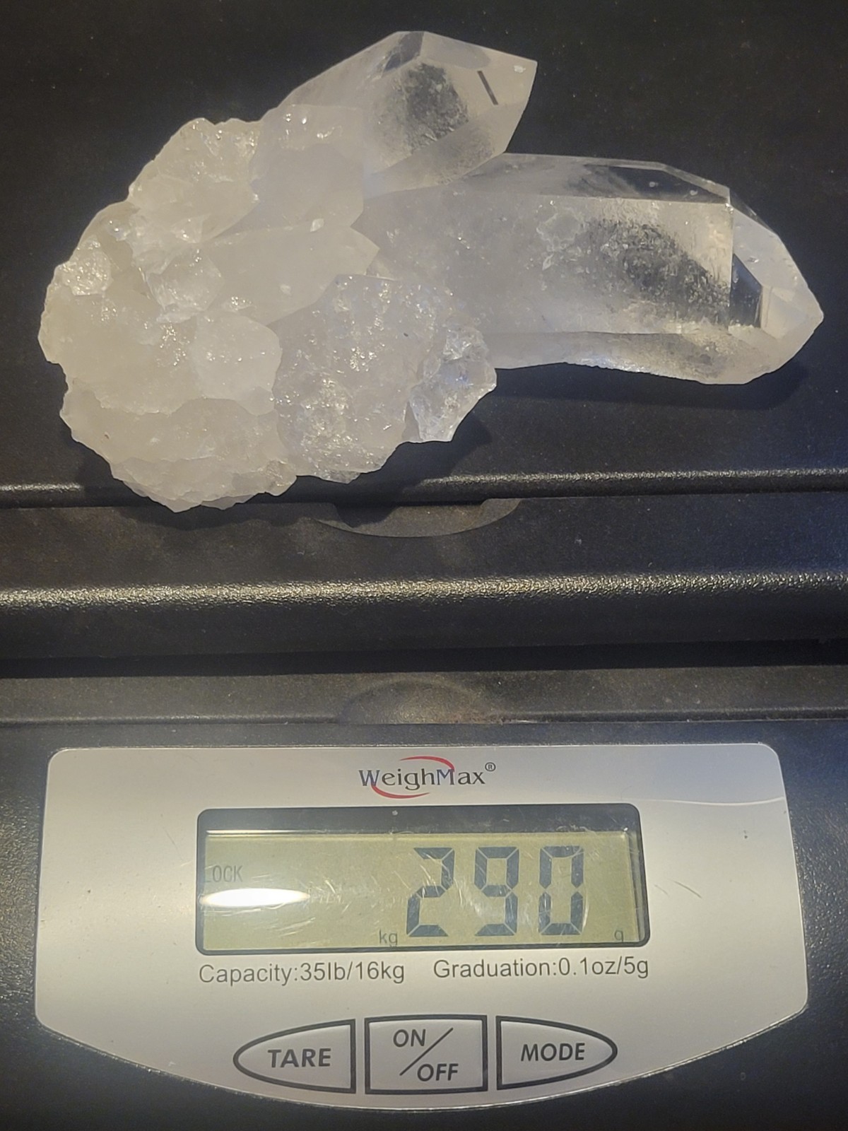 290g Natural White Clear Quartz Cluster Crystal Mineral Healing Stone (B4)