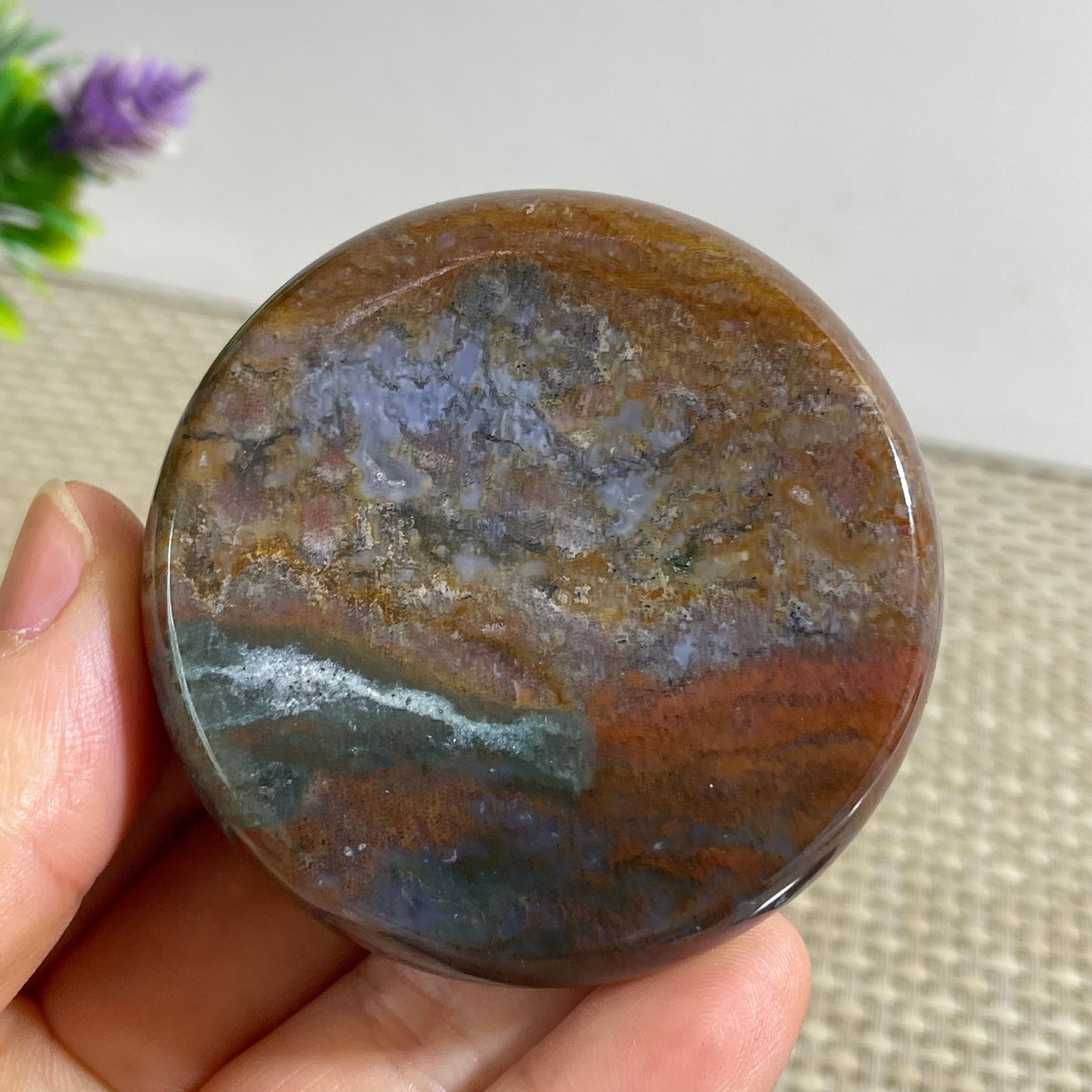 85g BEAUTIFUL NATURAL OCEAN JASPER STONE MINERAL MADAGASCAR