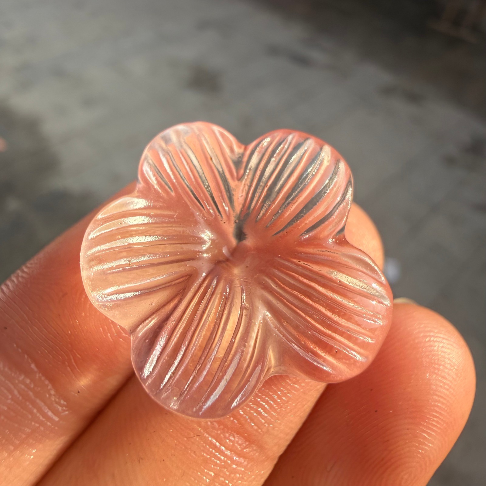 1″ natural White crystal Cherry Blossoms Quartz Crystal reiki Healing 1pc