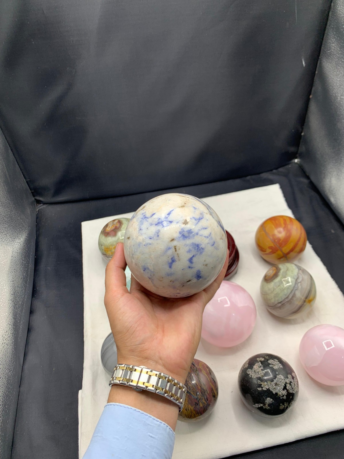 12.5KG Mixed Stone Spheres Bulk Lot – Large Size Crystal Balls Premium Quality