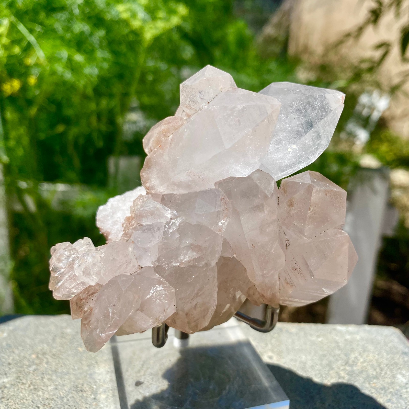 249G Natural Clear White Crystal Quartz Cluster Energy Healing Specimen