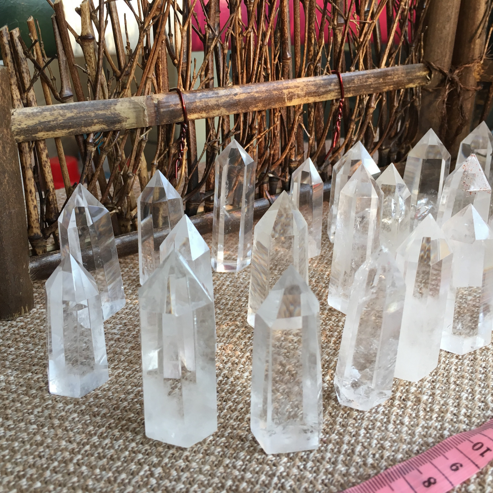 20pcs natural clear quartz obelisk crystal wand point healing 40-60mm
