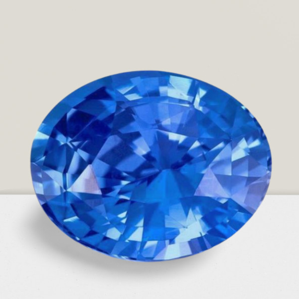 Blue Sapphire Oval Cut Gemstone 5.1 Cts – 12×10 mm Calibrated Loose Gem